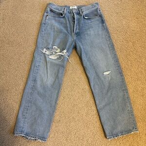 Agolde 90s Light Blue Distressed Jeans